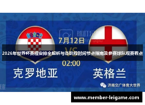 2026年世界杯赛程安排全解析与各阶段时间节点指南及参赛球队观赛看点 2026年世界杯赛程安排全解析与各阶段时间节点指南及参赛球队观赛看点